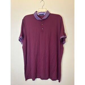 Greyson Men's 2XL Maroon Purple Cotton Blend Golf Polo BHCC Logo on Sleeve